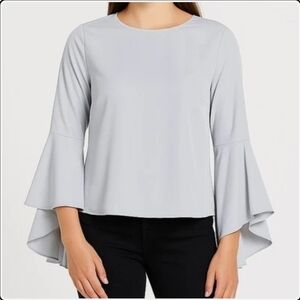 Catherine Malandrino • Light Blue Flared Sleeve Top